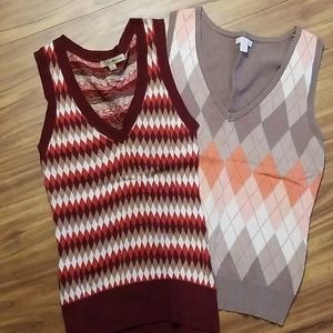 Stylish Argyle Knit Women Tops